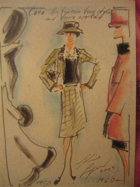 Coco Chanel original sketches